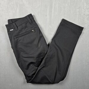 Swrve Pants Mens 30 Black Regular Trim Fit Travel Trousers Cylcing Biking USA